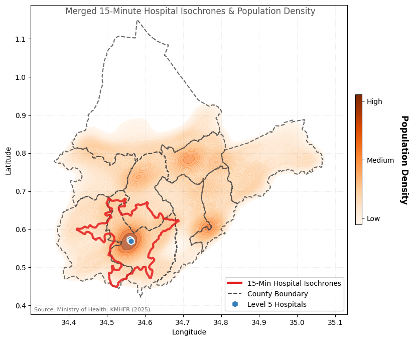 Merged Isochrones and Coverage Zones